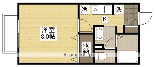 セジュールⅡ(1K/1階)の間取り写真