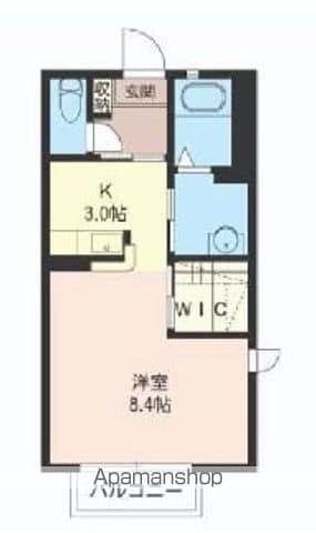 グランパルテールA(1K/2階)の間取り写真