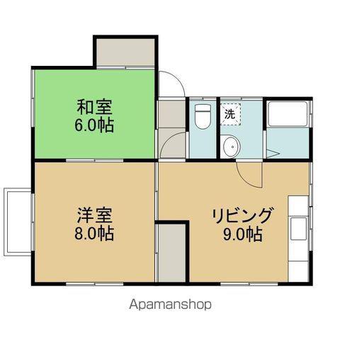 コーポカシオペア(2DK/2階)の間取り写真