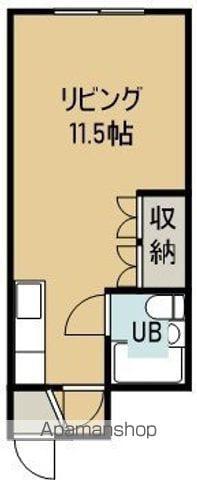 見晴ハイツ(ワンルーム/2階)の間取り写真