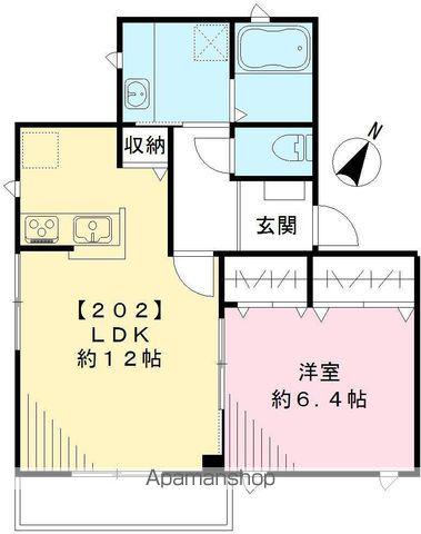 ポルトフィーノ(1LDK/2階)の間取り写真