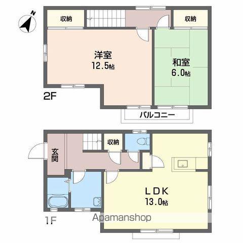 愛媛県松山市 2階建 築32年(2LDK)の間取り写真