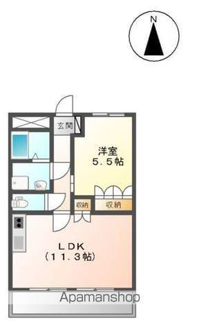 近江鉄道本線 高宮駅(滋賀) 徒歩15分 3階建 築20年(1LDK/2階)の間取り写真