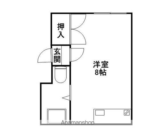 コーポのと(ワンルーム/2階)の間取り写真