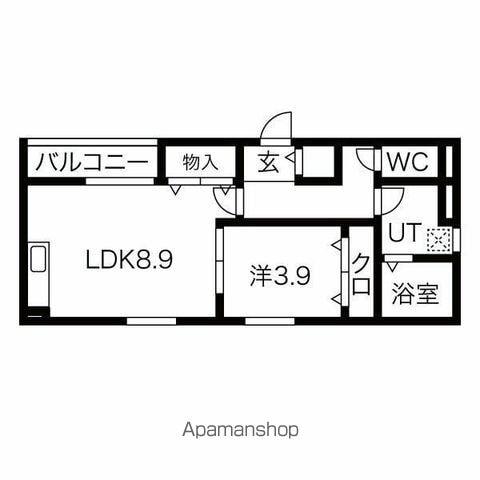 G FLAT 岩崎(1LDK/3階)の間取り写真