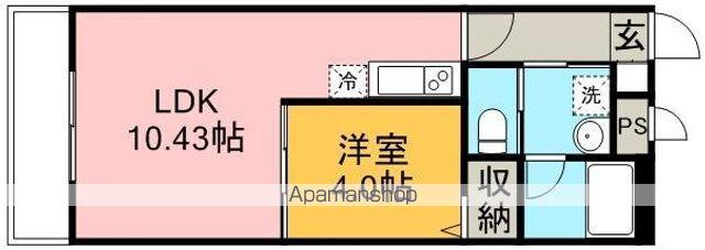 ラフィーエ(1LDK/1階)の間取り写真