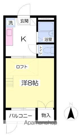 メゾン高平(1K/1階)の間取り写真