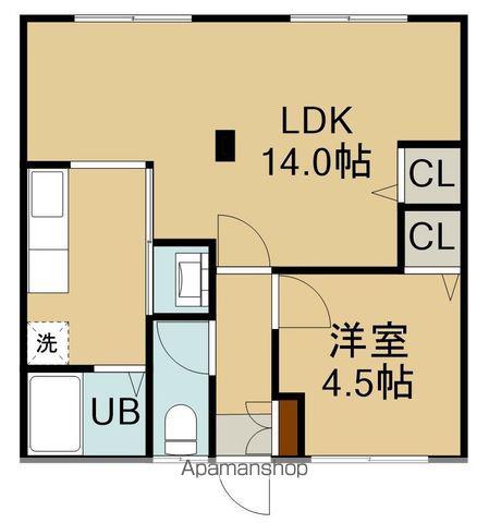 泉マンション(1LDK/2階)の間取り写真