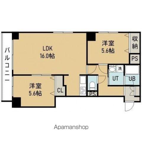 メゾンラフォーネ(2LDK/5階)の間取り写真