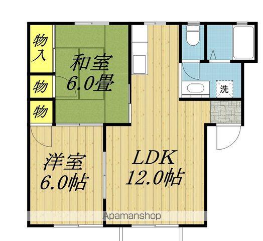コーポキタハラ(2LDK/1階)の間取り写真