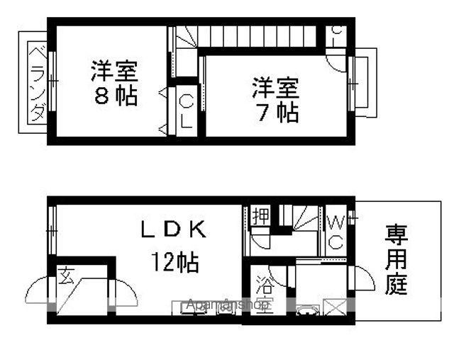 ブランシェ越水(2LDK)の間取り写真