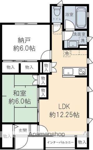 セゾンコート(1SLDK/1階)の間取り写真