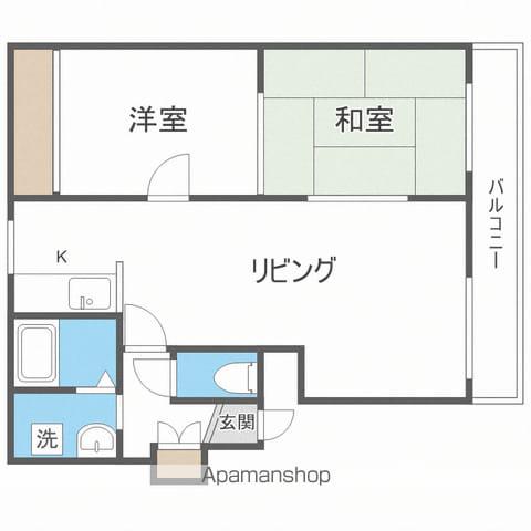 プレステージN31(2LDK/4階)の間取り写真
