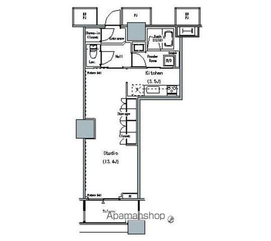 THE TOKYO TOWERS MIDTOWER(1K/5階)の間取り写真