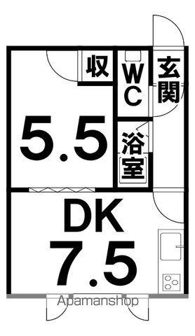 レジデンス(1DK/4階)の間取り写真
