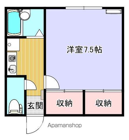 エクレール(1K/2階)の間取り写真