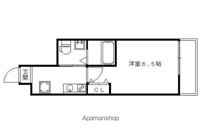 いろは梅小路(1K/1階)の間取り写真