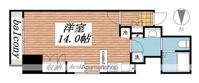 アル・ドゥ・6(ワンルーム/8階)の間取り写真