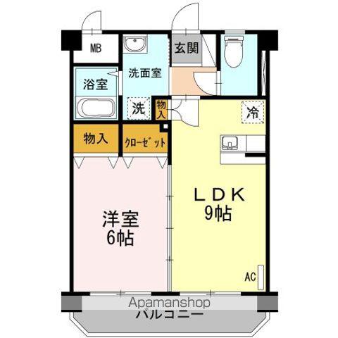 チェリーブラッサム(1LDK/1階)の間取り写真