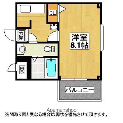 ル・グラン三ヶ森(1K/4階)の間取り写真