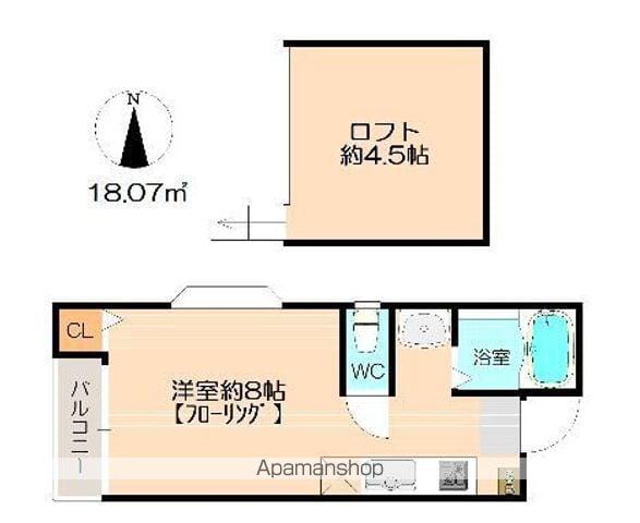 イル・レガーロ住吉Ⅰ(ワンルーム/1階)の間取り写真