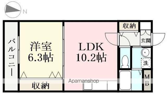 ルシェリア(1LDK/3階)の間取り写真