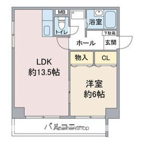 ライフステージ徳川(2DK/7階)の間取り写真