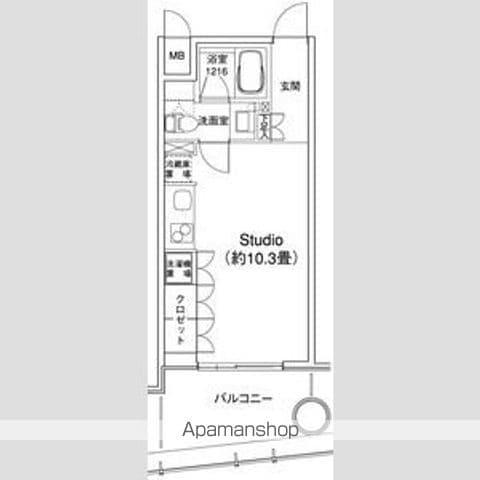 YOTSUYARESIDENCE(ワンルーム/9階)の間取り写真