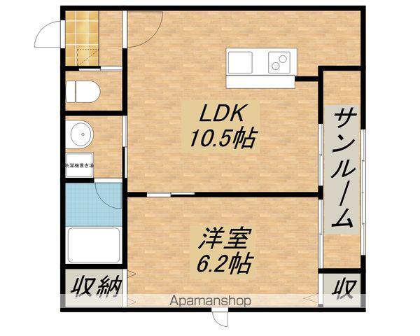 CA彩り(1LDK/2階)の間取り写真