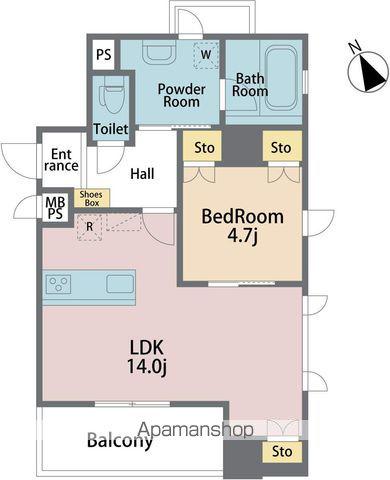 サン・ミッシェル(1LDK/2階)の間取り写真