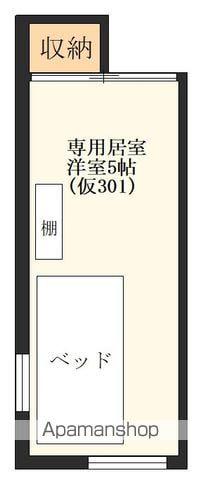 山手線 代々木駅 徒歩3分 3階建 築22年(ワンルーム/3階)の間取り写真