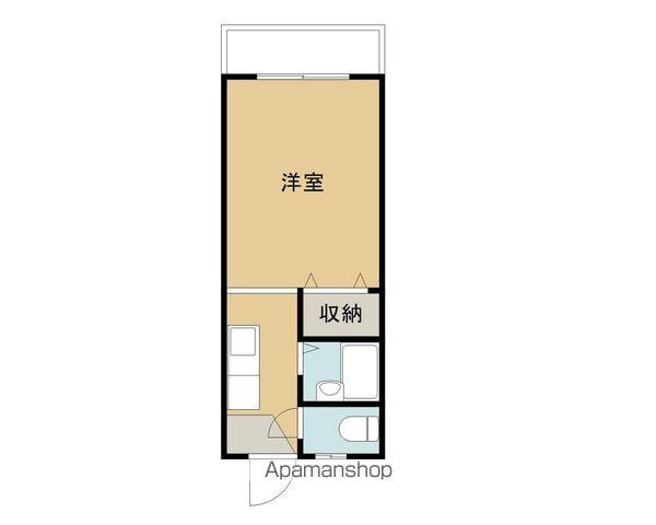 ワンルーム・ヒロ(ワンルーム/1階)の間取り写真