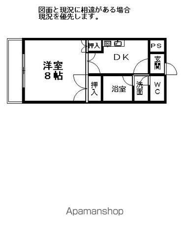 レジデンスムトウ(1K/2階)の間取り写真