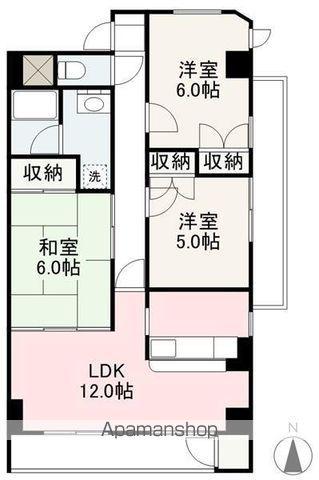 アパートメントS(3LDK/1階)の間取り写真