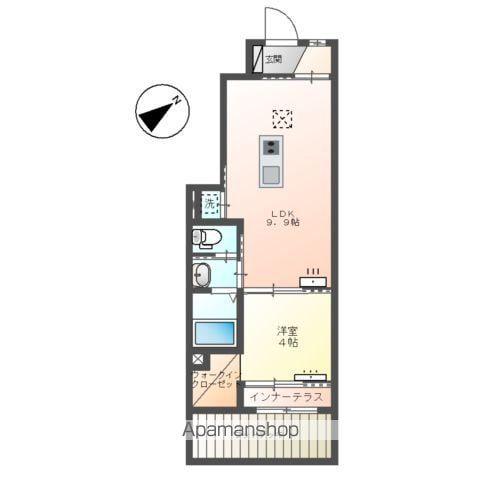 メイプル(1LDK/1階)の間取り写真