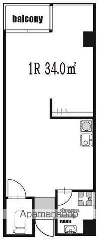 小西ビル(ワンルーム/5階)の間取り写真