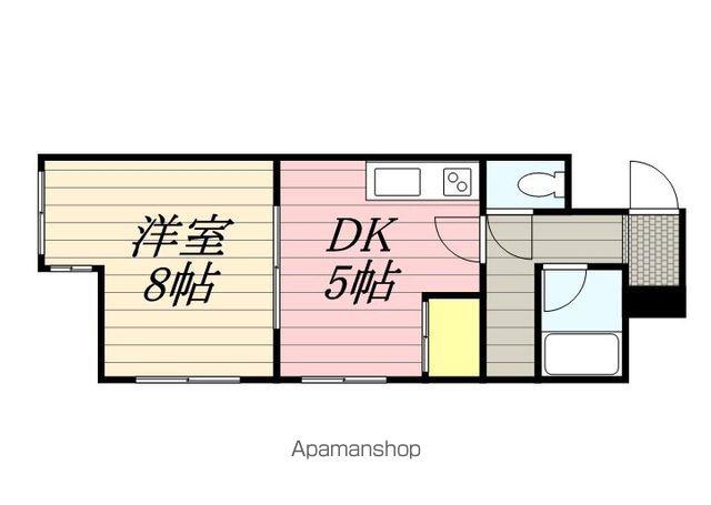 エスポアールさつみ(1DK/2階)の間取り写真