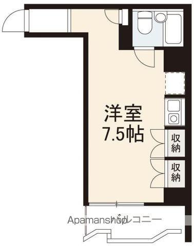 ヴィラ扇(ワンルーム/2階)の間取り写真