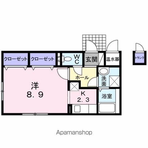 AMYⅡ(1K/1階)の間取り写真