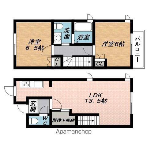 ソシアグレイス(2LDK/1階)の間取り写真