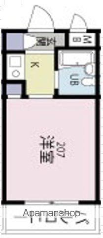 クロノス八王子台町(1K/2階)の間取り写真