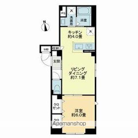 ルミケオ大手町(1LDK/1階)の間取り写真