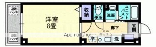 カルムシャンブル(1K/2階)の間取り写真