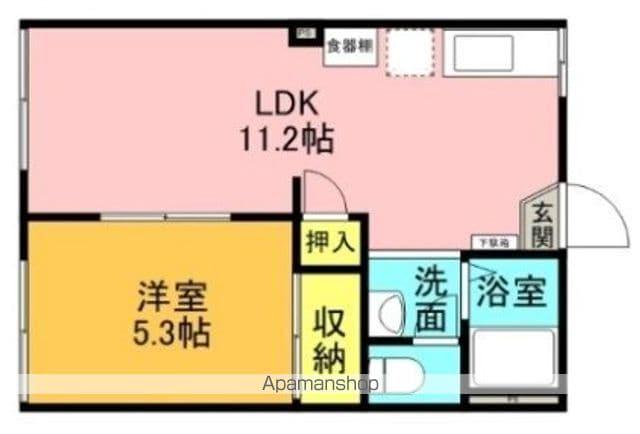 コーポ山田 B(1LDK/1階)の間取り写真