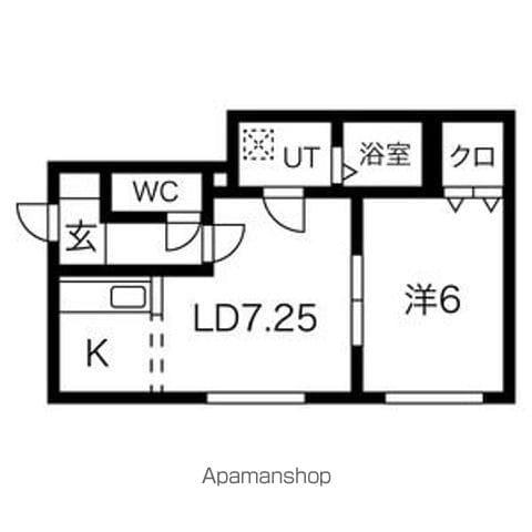 イクシオンNSII(1LDK/3階)の間取り写真
