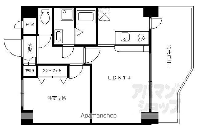 綾小路パレス(1LDK/5階)の間取り写真