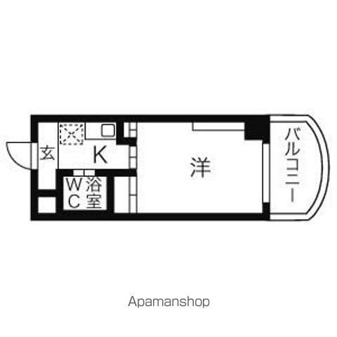 岩井橋ロイヤルハイツ(1K/5階)の間取り写真