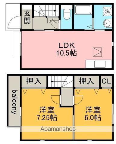 ＧＡＲＤＥＮ　ＶＩＬＬＡＧＥ　Ｃ(2LDK)の間取り写真