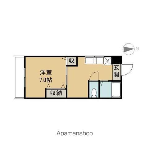 パソナⅡ(1DK/5階)の間取り写真