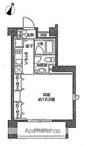ニューシティアパートメンツ亀戸(1K/6階)の間取り写真